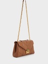 Spike Textured Shoulder Bag