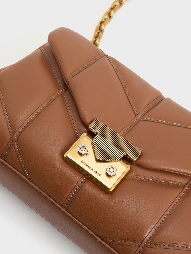 Spike Textured Shoulder Bag