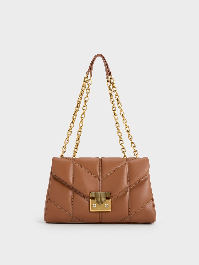 Spike Textured Shoulder Bag