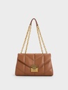 Spike Textured Shoulder Bag