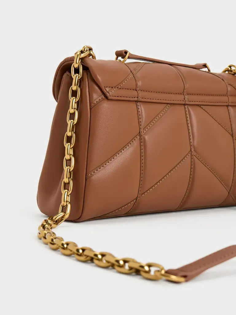 Ivette Woven Elongated Shoulder Bag