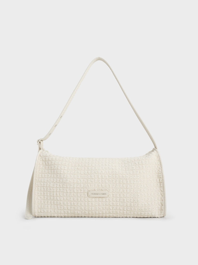 Textured Elongated Shoulder Bag